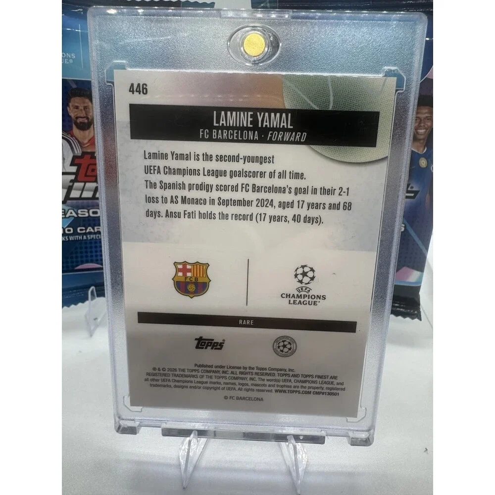 Topps 2026 Topps Finest UEFA Lamine Yamal FC Barcelona #446 42/75